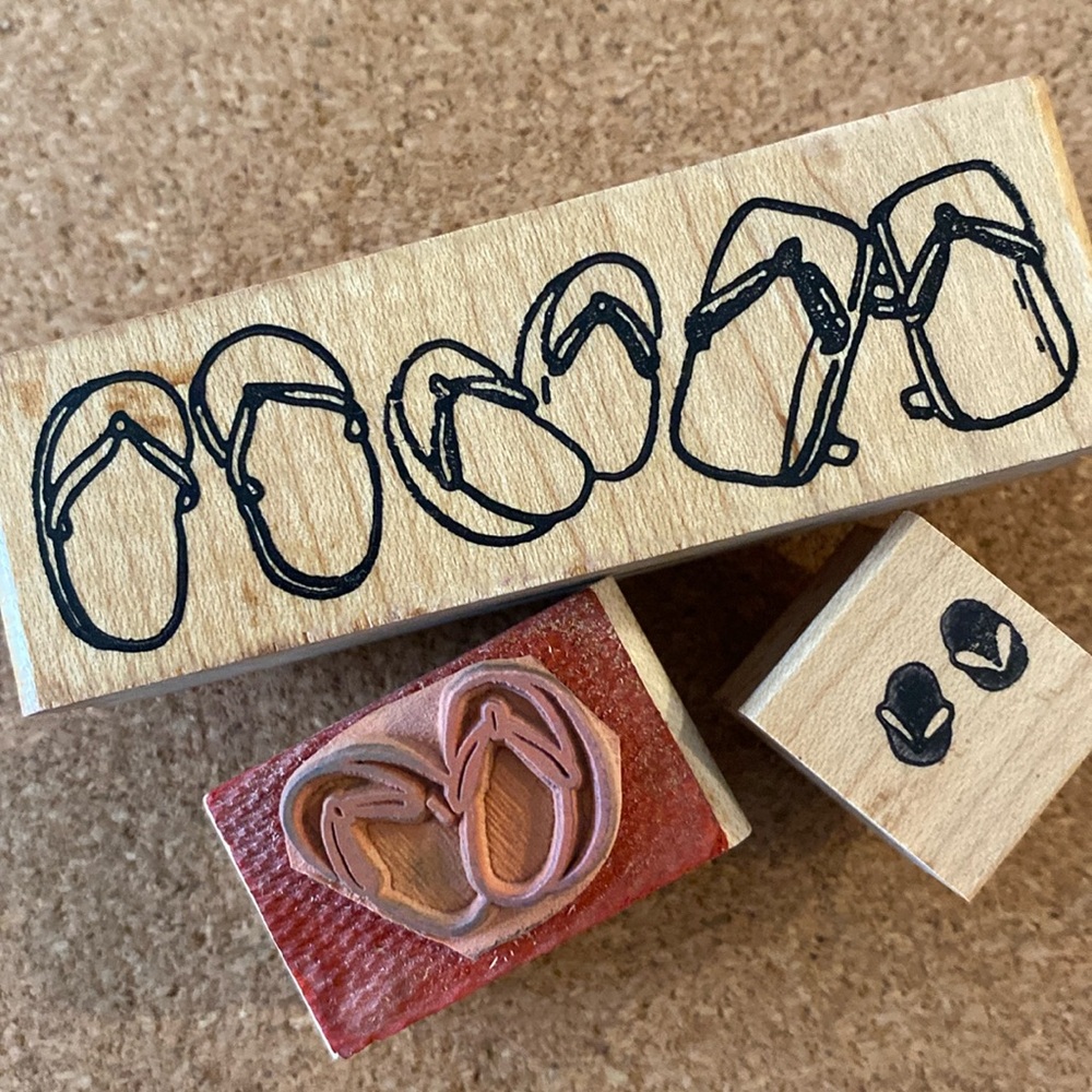 1990’s Japanese Setta & Geta Sandals Rubber Stamps